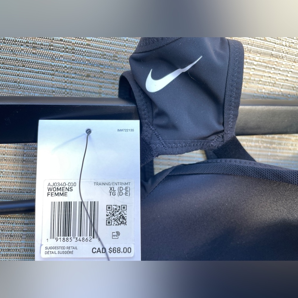 Nike Alpha Women's High-Support Padded Sports Bra Dri-fit AJ0340 010 size XL D-E - Picture 10 of 11